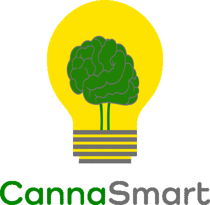 CannaSmart logo - brain in a lightbulb