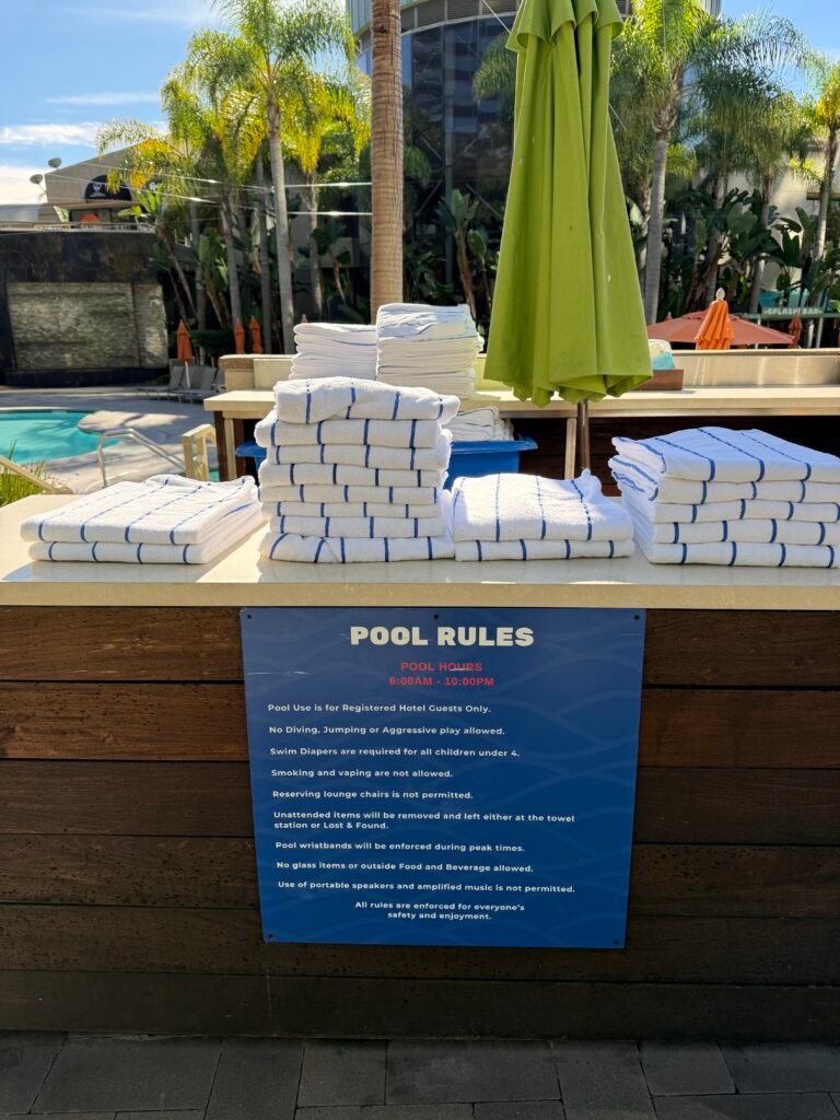 Pool rules informational signage design