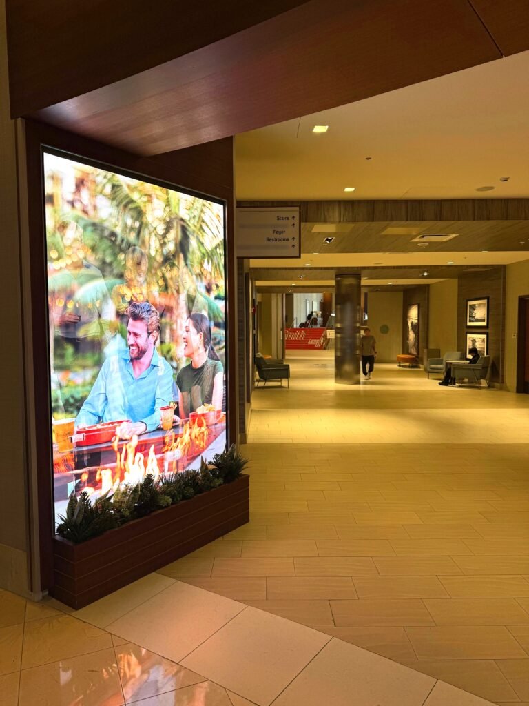 Vertical digital readerboard signage